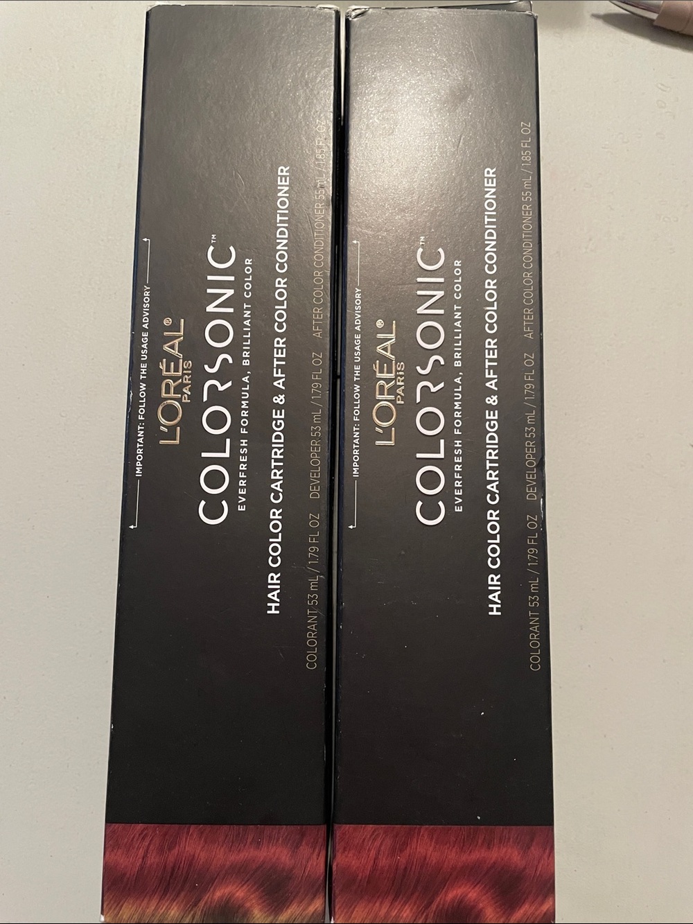 L'Oréal ColorSonic 6RR Light Brown - Intense Red X2 Bundle New